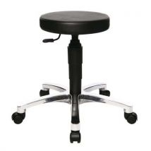 Tabouret D'atelier Simili Cuir Type:tec 70 Ass H Min:42 Cm