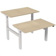 Bureau Droit Bench Électrique 2 Places 120 Cm - Erable