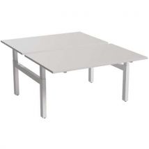 Bureau Droit Bench 2 Places 120 Cm - Blanc