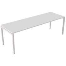 Bureau Réglable À Manivelle 240 Cm - Blanc