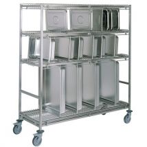 Chariot Porte Bac Gn Petit Modèle 38 Cases Par Niveau