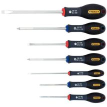 Stanley - Jeu de 7 tournevis FatMax Plat-Pozidriv - Usage Vissage