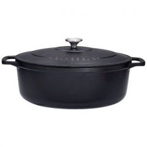 Cocotte En Fonte Ovale 35 Cm Noire Sublime Chasseur