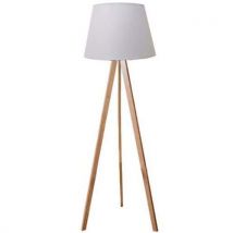 Unilux Lampadaire Trépied En Bambou Avec Abat Jours En Tissu