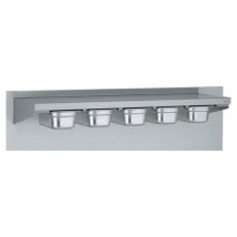 Étagère murale de restauration - 5 bacs GN 40 x 120 cm - Chrome Gris - Robuste et Pratique