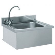 Plonge Suspendue Et Robinet 1 Bac Sans Égouttoir 60x50x32 Cm