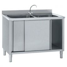 Plonge Sur Placard À 2 Bacs 50 X 50 X 30 Cm Sans Égouttoir