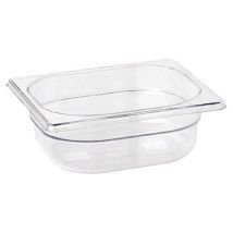 Bac Gastronome GN 1/6 Copolyester Transparent 1.5L - Idéal Découpe et Préparation Culinaire
