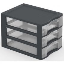 Tour De Rangement En Plastique A4 Tag Tower 5 Tiroirs - Gris