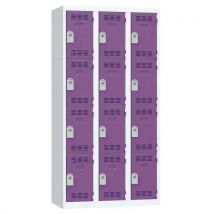 Vestiaire multicases couleur - 1 à 4 colonnes - Largeur 300 mm - Vinco