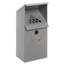 Cendrier Mural Acier - Avec Support - 3.7l - Argent