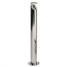 Cendrier Colonne Acier - Avec Toit - 4.2l - Poli