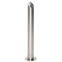 Cendrier Colonne Acier - Avec Toit - 4.2l - Brossé