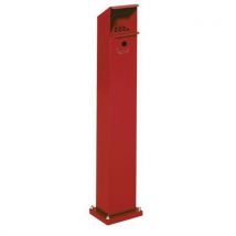 Cendrier Sur Pied Acier - 2l - Rouge