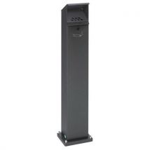 Cendrier Sur Pied Acier - 2l - Argent Antique