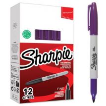Marqueur Permanent Pointe Fine -12 - Violet - Sharpie
