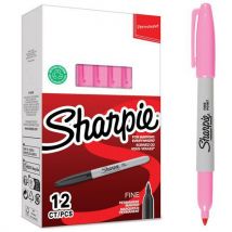 Marqueur Permanent Pointe Fine - 12 - Rose - Sharpie