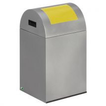 Poubelle Tri Anti-feu - 43 L - Argent Trappe Jaune