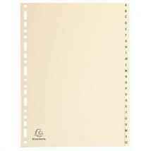 Set De 24 Intercalaires Carte Peau 155g De A À Z A4