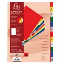 Set De 12 Intercalaires Numériques Pp 12/100e A4