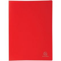 Protège-document Rouge Pp Souple Pochette Opaque 100 Vues A4