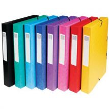 Set De 8 Boîtes Exabox Dos 40mm Carte Lustrée A4 Assorties
