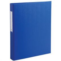 Classeur Rembordé Pp 2 Anneaux Rond 25mm Sur 3eme Bleu