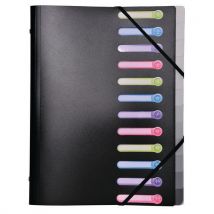 Set 10 Trieurs 12 Compartiments Pp Opaque 24x32cm Assortis