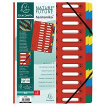 Trieur Harmonika À Fenêtres 24 Compartiments Rouge