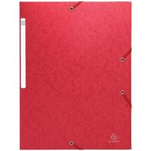 Set 50 Chemises Carte Lustrée 3 Rabats Monobloc Assorties