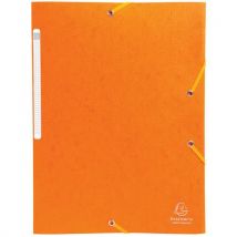 Chemises À Élastiques Carte Lustrée 3 Rabats Monobloc Orange