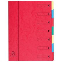 Trieur Extensible Harmonika Sans Élastique 7 Cases A4 Rouge