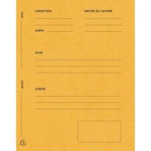 Paquet 25 Dossiers Plaidoirie "pour/contre" 25x32cm Jaune