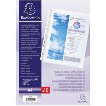 Sachet De 10 Pochettes À Soufflet Sans Rabat Pp A4 Cristal