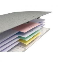 Set De 100 Fiches Intercalaires Perforées 105x240mm Assortis