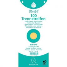 Lot de 12 - Paquet 100 Fiches Intercalaires Perforées 105x240mm Orange