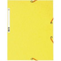 Chemise 3 Rabats Carte Lustrée 400g/m2 A4 Jaune Citron