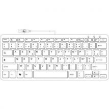 Clavier R-go Compact Ergonomique Azerty (fr) Blanc Filaire