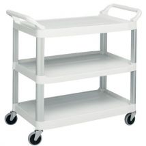 Chariot À Plateaux Plastique 3 Plateaux - 135 Kg- Rubbermaid