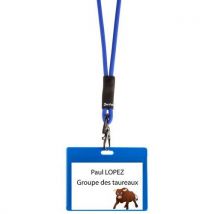 Porte Badge Souple Bleu