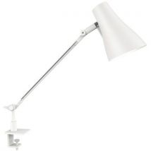 Lampe De Bureau Solus Led Blanc Bras Simple - Pince