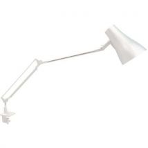 Lampe De Bureau Solus Led Blanc Bras Double - Pince