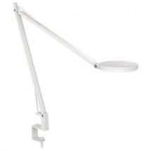 Lampe De Bureau Loola Bras Double Blanche - Pince