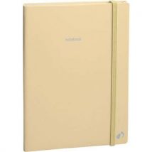 A918791 Carnet De Note 21 Ligné Pastel Vanille Avec Élastique