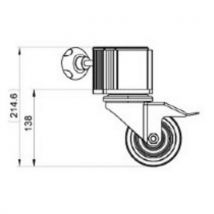 Roue Simple Se Fixe Sur Pied Podium Aludeck