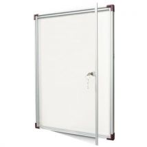 Vanerum - Mini vitrine intérieure fond métal 2A4 - Magnétique et Éco-responsable - Gris