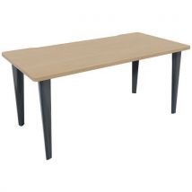Bureau Evidence L.120 X P.80 Cm Chêne Clair Pied Anthracite