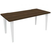 Bureau Evidence L.120 X P.80 Cm Noyer Pied Blanc
