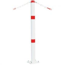 Poteau De Balisage Anneaux Rouge Et Blanc Mat.:plastique
