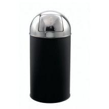 Medial - Borne à déchets Apollino - 40 L Noir - Métal Époxy - Ouverture Pousser